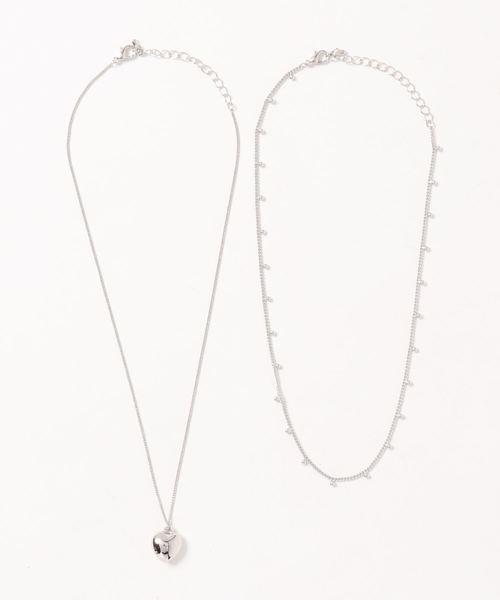 Heather（ヘザー）の「ハートトップ２レンネックレス　895097（ネックレス・レディース・ゴールド/シルバー・ONESIZE）」の4枚目の写真