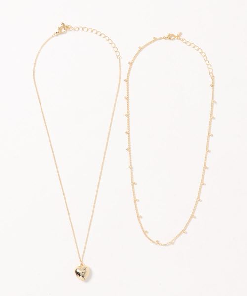 Heather（ヘザー）の「ハートトップ２レンネックレス　895097（ネックレス・レディース・ゴールド/シルバー・ONESIZE）」の5枚目の写真