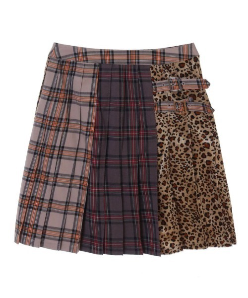 Candy Stripper（キャンディストリッパー）の「ADDICTION PLEATS MINI スカート（スカート・レディース・ベージュ/レッド/グリーン・1/2）」の9枚目の写真