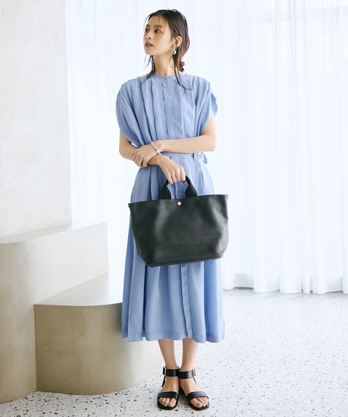 Breath TOPKAPI（ブレストプカピ）の「【Breath TOPKAPI /ブレス トプカピ】スコッチグレイン ネオレザー A4 レディース トートバッグ プレーン（トートバッグ・レディース・ライトグレー/ブラック/クリーム/サンドグレー/キャメル・FREE）」の12枚目の写真