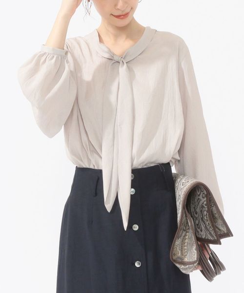 セール サテン2wayボウタイブラウス シャツ ブラウス Ships シップス のファッション通販 Zozotown