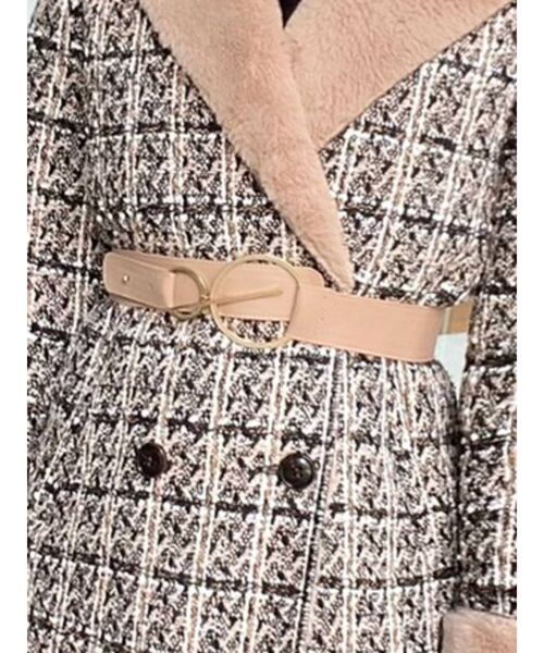 RESEXXY（リゼクシー）の「ダブルサークルベルト（ベルト・レディース・ブラック/ベージュ/オフホワイト・FREE）」の3枚目の写真