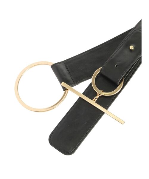 RESEXXY（リゼクシー）の「ダブルサークルベルト（ベルト・レディース・ブラック/ベージュ/オフホワイト・FREE）」の7枚目の写真