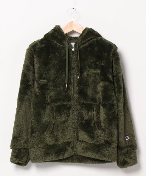 Champion(チャンピオン)の「チャンピオンシェルパフーディブルゾン(ブルゾン・レディース・ブラック/ブルー系その他/チャコール/オリーブ/オフホワイト/ベージュ・FREE/XL/L)」の5枚目の写真