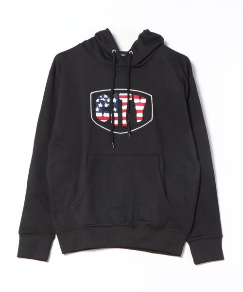 STYLEBLOCK（スタイルブロック）の「裏起毛サガラ刺繍ロゴスウェットパーカー（パーカー・メンズ・ネイビー/ワイン/ブラック/グレー系その他/グレー/ブルー・M/L/LL）」の2枚目の写真