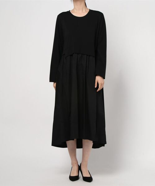 ウエストライン切替え長袖ワンピース ワンピース Tite ストア のファッション In インザ In Tite Store ティテ ワンピース The