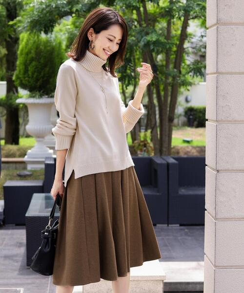 洗える 大人上品なウール調タックフレアスカート スカート Tiaclasse ティアクラッセ のファッション通販 Zozotown