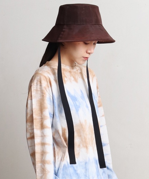 note et silence (ノートエシロンス)の「ナイロンメッシュ バケットハット(ハット・レディース・ブラック/ブラウン・FREE)」の1枚目の写真