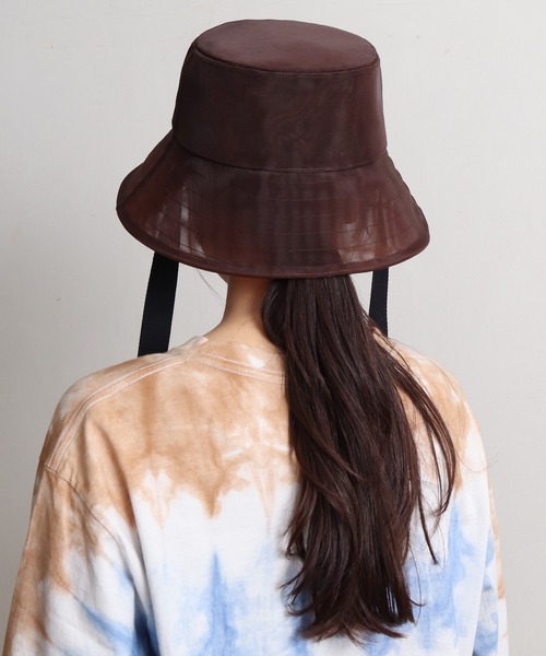 note et silence (ノートエシロンス)の「ナイロンメッシュ バケットハット(ハット・レディース・ブラック/ブラウン・FREE)」の3枚目の写真