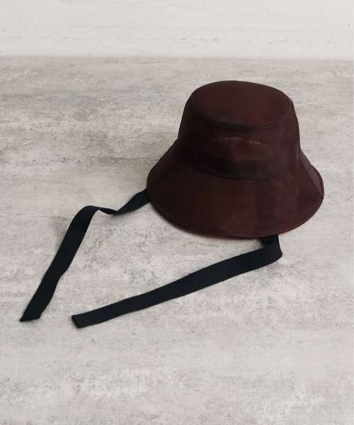 note et silence (ノートエシロンス)の「ナイロンメッシュ バケットハット(ハット・レディース・ブラック/ブラウン・FREE)」の14枚目の写真