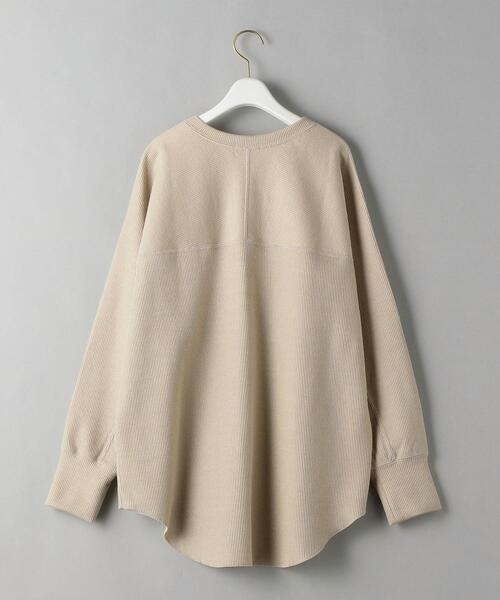 BEAUTY&YOUTH UNITED ARROWS（ビューティーアンドユースユナイテッドアローズ）の「BY ダブルフェイスディープVネックプルオーバーカットソー（Tシャツ/カットソー・レディース・コバルトブルー/ブラック/ナチュラル/ライム/オフホワイト・FREE）」の21枚目の写真