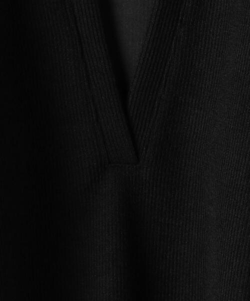 BEAUTY&YOUTH UNITED ARROWS（ビューティーアンドユースユナイテッドアローズ）の「BY ダブルフェイスディープVネックプルオーバーカットソー（Tシャツ/カットソー・レディース・コバルトブルー/ブラック/ナチュラル/ライム/オフホワイト・FREE）」の15枚目の写真