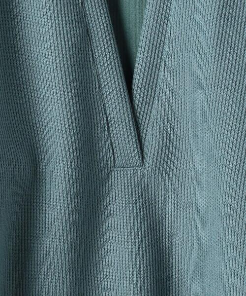 BEAUTY&YOUTH UNITED ARROWS（ビューティーアンドユースユナイテッドアローズ）の「BY ダブルフェイスディープVネックプルオーバーカットソー（Tシャツ/カットソー・レディース・コバルトブルー/ブラック/ナチュラル/ライム/オフホワイト・FREE）」の17枚目の写真