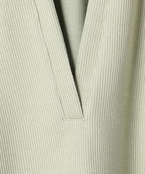 BEAUTY&YOUTH UNITED ARROWS（ビューティーアンドユースユナイテッドアローズ）の「BY ダブルフェイスディープVネックプルオーバーカットソー（Tシャツ/カットソー・レディース・コバルトブルー/ブラック/ナチュラル/ライム/オフホワイト・FREE）」の10枚目の写真