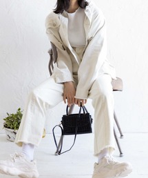 Mysa&Liina | センターシームフリンジカラーデニムパンツ(デニムパンツ)