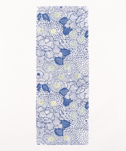 カヤ(カヤ)の「【カヤ】注染手ぬぐい 菊爛(ハンカチ/ハンドタオル・レディース・ネイビー/ホワイト系その他・FREE)」の1枚目の写真