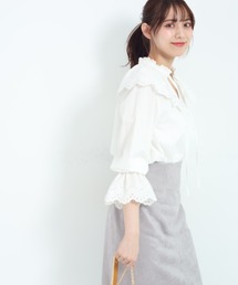 Mystrada - マイストラーダ♡カットワーク刺繍ブラウス Mystrada カットワーク刺繍ブラウス （ホワイト） -靴