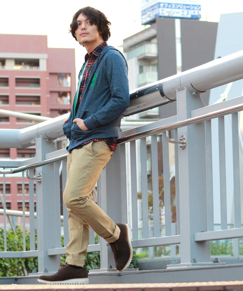 GIORDANO（ジョルダーノ）の「[GIORDANO]ライオン刺繍フルジップスウェットパーカー（パーカー・メンズ・ブラック/グレー/ブルー/オレンジ/レッド/カーキ・LARGE/MEDIUM/X-LARGE）」の18枚目の写真