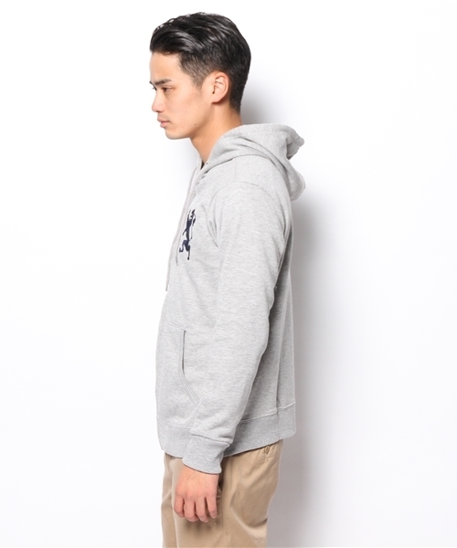 GIORDANO（ジョルダーノ）の「[GIORDANO]ライオン刺繍フルジップスウェットパーカー（パーカー・メンズ・ブラック/グレー/ブルー/オレンジ/レッド/カーキ・LARGE/MEDIUM/X-LARGE）」の12枚目の写真