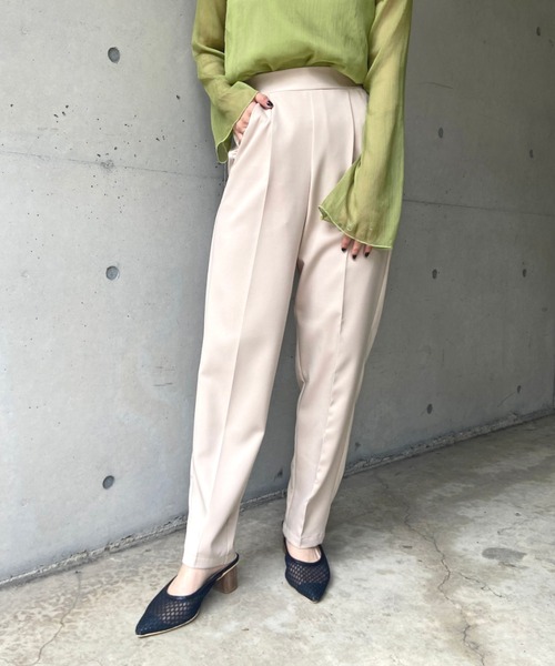 prose verse（プロズヴェール）の「T/PUセンタープレスパンツ（その他パンツ・レディース・ミント/イエロー/グレイッシュベージュ/ブラック/ブラウン/パープル・ﾌﾘ-）」の3枚目の写真