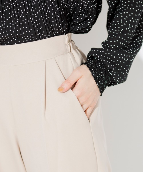 prose verse（プロズヴェール）の「T/PUセンタープレスパンツ（その他パンツ・レディース・ミント/イエロー/グレイッシュベージュ/ブラック/ブラウン/パープル・ﾌﾘ-）」の9枚目の写真