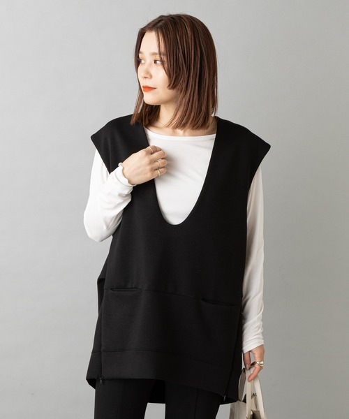 Omekashi（オメカシ）の「ライトダンボールベストプルオーバー（ベスト・レディース・ホワイト系その他/ブラック・FREE）」の8枚目の写真