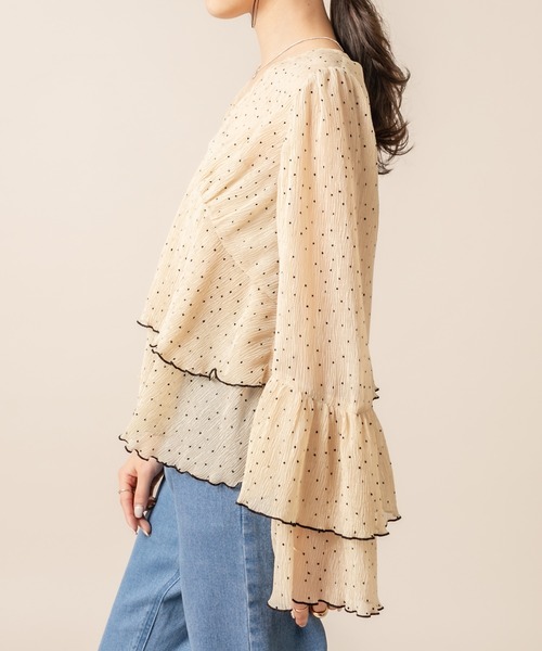 mline（エムライン）の「[mline] WEB限定 ドビードットシフォンブラウス（シャツ/ブラウス・レディース・ホワイト/ブラック/ベージュ・FREE）」の14枚目の写真