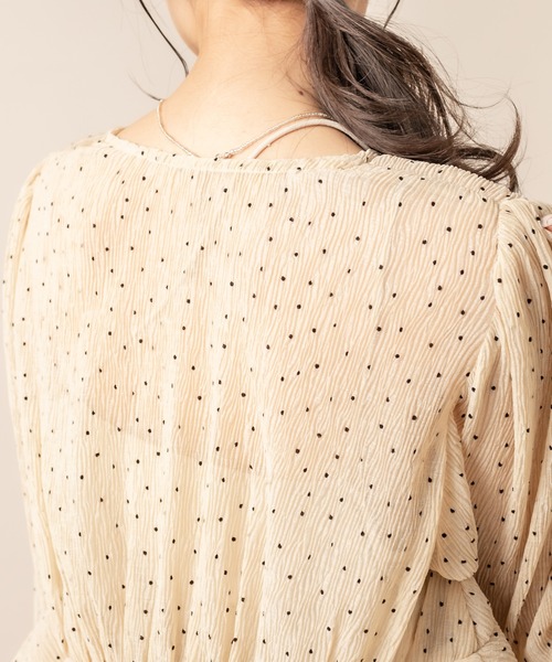 mline（エムライン）の「[mline] WEB限定 ドビードットシフォンブラウス（シャツ/ブラウス・レディース・ホワイト/ブラック/ベージュ・FREE）」の17枚目の写真