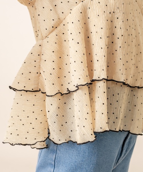 mline（エムライン）の「[mline] WEB限定 ドビードットシフォンブラウス（シャツ/ブラウス・レディース・ホワイト/ブラック/ベージュ・FREE）」の22枚目の写真