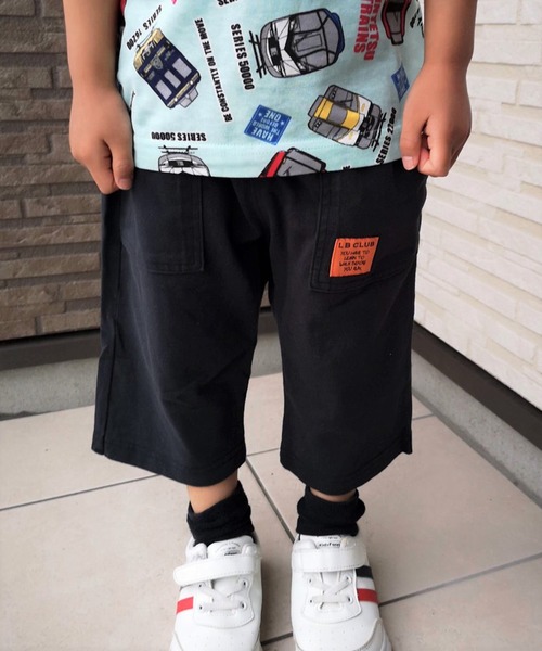 LB CLUB(エルビークラブ)の「天竺6分丈パンツ(その他パンツ・キッズ・グリーン/ピンク/ネイビー/ブルー/ブラック・80/90/100/130/110/120)」の1枚目の写真