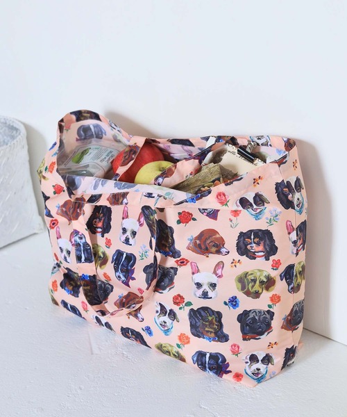 Nathalie Lete(ナタリーレテ)の「Nathalie Lete/Pocketable Eco Bag(エコバッグ/サブバッグ・レディース・グリーン系/ホワイト系/ピンク系2/ピンク系/パープル系/イエロー系/グリーン系2/グレー系/ブラック系/ブラック系2・FREE)」の10枚目の写真