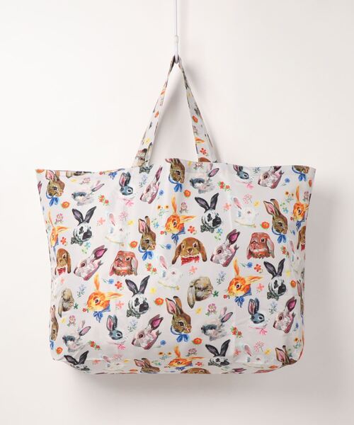 Nathalie Lete(ナタリーレテ)の「Nathalie Lete/Pocketable Eco Bag(エコバッグ/サブバッグ・レディース・グリーン系/ホワイト系/ピンク系2/ピンク系/パープル系/イエロー系/グリーン系2/グレー系/ブラック系/ブラック系2・FREE)」の15枚目の写真