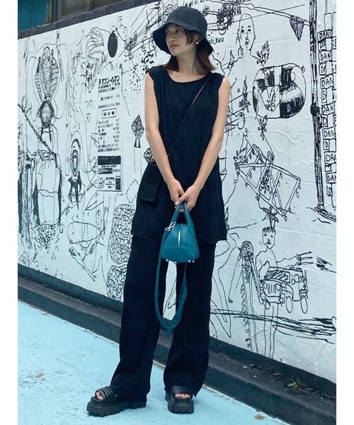 EMODA（エモダ）の「シャーリングラフパンツ（その他パンツ・レディース・ホワイト/ブラック/グレー/オレンジ/ミント・FREE）」の17枚目の写真