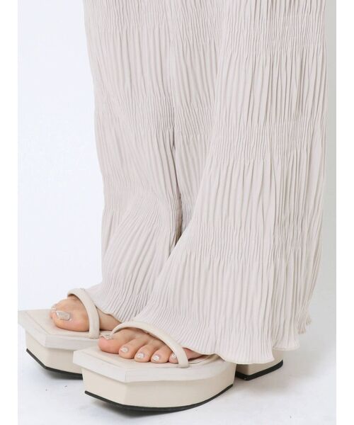 EMODA（エモダ）の「シャーリングラフパンツ（その他パンツ・レディース・ホワイト/ブラック/グレー/オレンジ/ミント・FREE）」の14枚目の写真