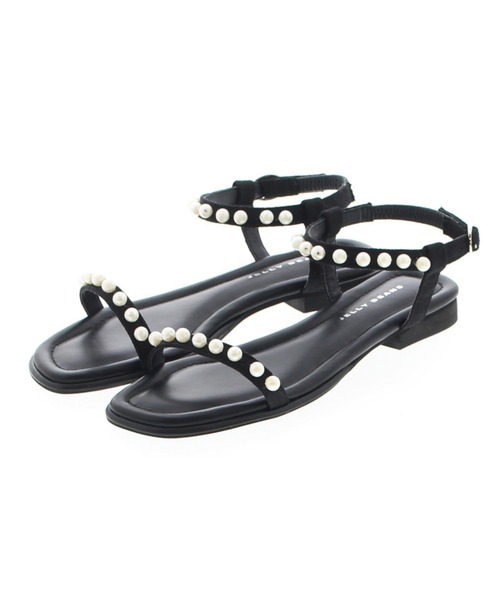 JELLY BEANS（ジェリービーンズ）の「コットンパール付きサンダル(215-30008)JELLY BEANS(ジェリービーンズ)（サンダル・レディース・ラベンダー/グレイッシュベージュ/ブラック・L/M/S）」の6枚目の写真