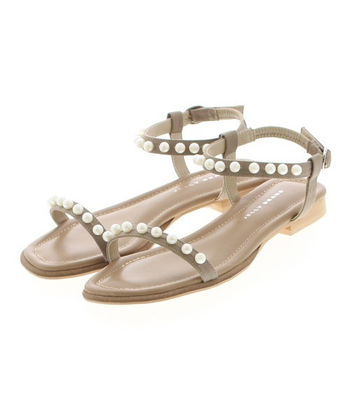 JELLY BEANS（ジェリービーンズ）の「コットンパール付きサンダル(215-30008)JELLY BEANS(ジェリービーンズ)（サンダル・レディース・ラベンダー/グレイッシュベージュ/ブラック・L/M/S）」の7枚目の写真