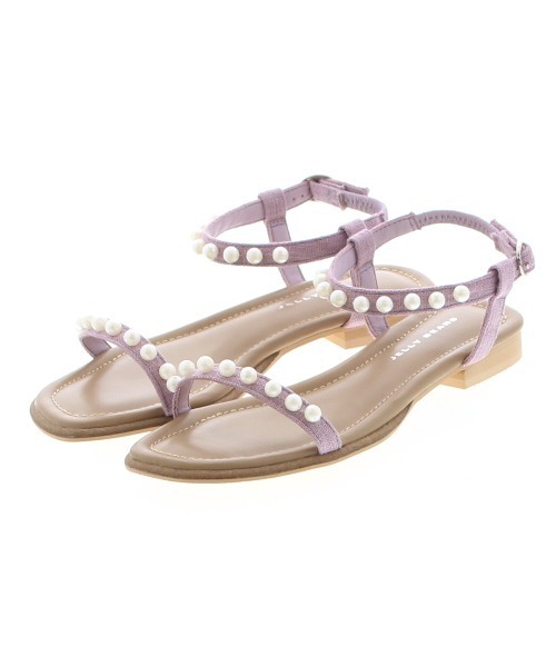 JELLY BEANS（ジェリービーンズ）の「コットンパール付きサンダル(215-30008)JELLY BEANS(ジェリービーンズ)（サンダル・レディース・ラベンダー/グレイッシュベージュ/ブラック・L/M/S）」の8枚目の写真