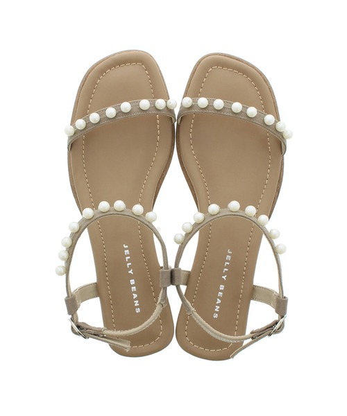 JELLY BEANS（ジェリービーンズ）の「コットンパール付きサンダル(215-30008)JELLY BEANS(ジェリービーンズ)（サンダル・レディース・ラベンダー/グレイッシュベージュ/ブラック・L/M/S）」の14枚目の写真