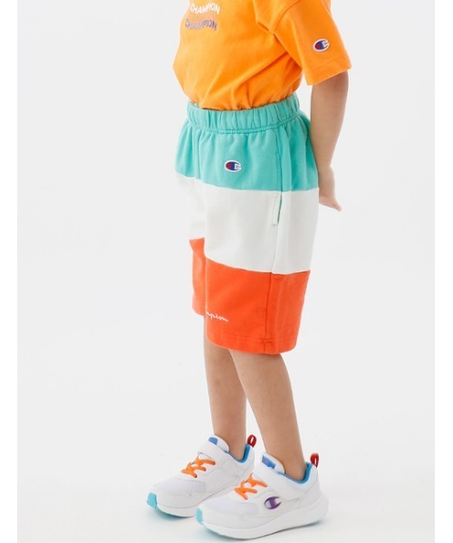 Champion（チャンピオン）の「【Champion/チャンピオン】キッズ キャンパス スウェットショーツ（スウェットパンツ・キッズ・グリーン/サックスブルー/オレンジ・110/130/100/120/140）」の8枚目の写真