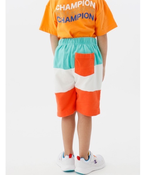 Champion（チャンピオン）の「【Champion/チャンピオン】キッズ キャンパス スウェットショーツ（スウェットパンツ・キッズ・グリーン/サックスブルー/オレンジ・110/130/100/120/140）」の9枚目の写真