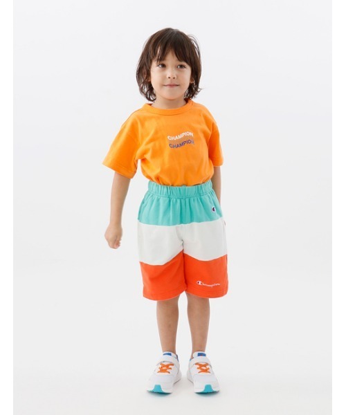 Champion（チャンピオン）の「【Champion/チャンピオン】キッズ キャンパス スウェットショーツ（スウェットパンツ・キッズ・グリーン/サックスブルー/オレンジ・110/130/100/120/140）」の10枚目の写真