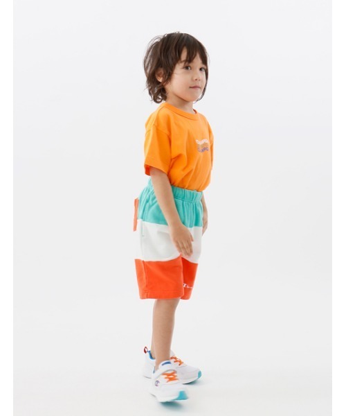 Champion（チャンピオン）の「【Champion/チャンピオン】キッズ キャンパス スウェットショーツ（スウェットパンツ・キッズ・グリーン/サックスブルー/オレンジ・110/130/100/120/140）」の11枚目の写真