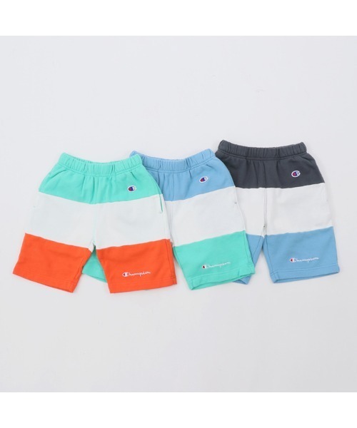 Champion（チャンピオン）の「【Champion/チャンピオン】キッズ キャンパス スウェットショーツ（スウェットパンツ・キッズ・グリーン/サックスブルー/オレンジ・110/130/100/120/140）」の7枚目の写真