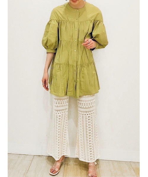 NOMAE（ノーマエ）の「【NOMAE】レースフレアPT（その他パンツ・レディース・アイボリー/ブラック/ホワイト/ライトブラウン・FREE）」の2枚目の写真