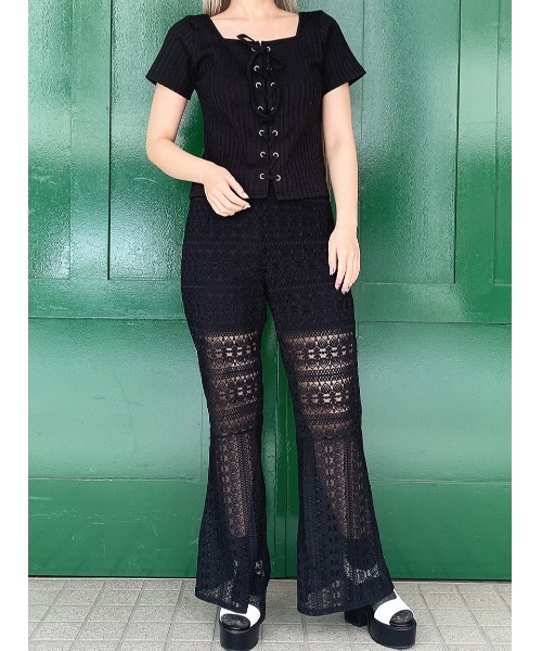 NOMAE（ノーマエ）の「【NOMAE】レースフレアPT（その他パンツ・レディース・アイボリー/ブラック/ホワイト/ライトブラウン・FREE）」の20枚目の写真