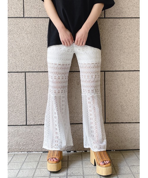 NOMAE（ノーマエ）の「【NOMAE】レースフレアPT（その他パンツ・レディース・アイボリー/ブラック/ホワイト/ライトブラウン・FREE）」の11枚目の写真