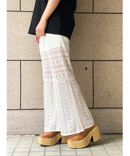 NOMAE（ノーマエ）の「【NOMAE】レースフレアPT（その他パンツ・レディース・アイボリー/ブラック/ホワイト/ライトブラウン・FREE）」の12枚目の写真