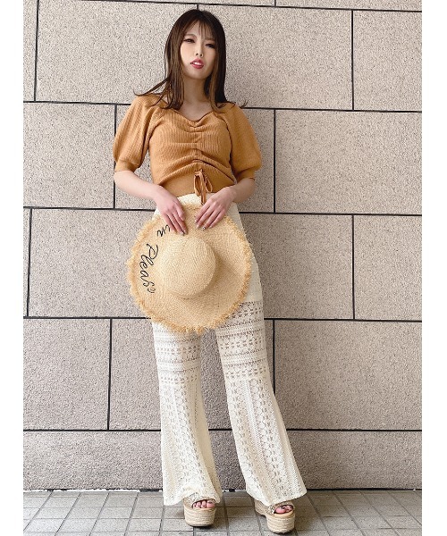 NOMAE（ノーマエ）の「【NOMAE】レースフレアPT（その他パンツ・レディース・アイボリー/ブラック/ホワイト/ライトブラウン・FREE）」の14枚目の写真