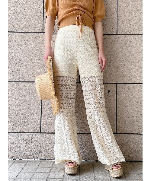 NOMAE（ノーマエ）の「【NOMAE】レースフレアPT（その他パンツ・レディース・アイボリー/ブラック/ホワイト/ライトブラウン・FREE）」の15枚目の写真