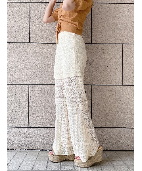 NOMAE（ノーマエ）の「【NOMAE】レースフレアPT（その他パンツ・レディース・アイボリー/ブラック/ホワイト/ライトブラウン・FREE）」の16枚目の写真
